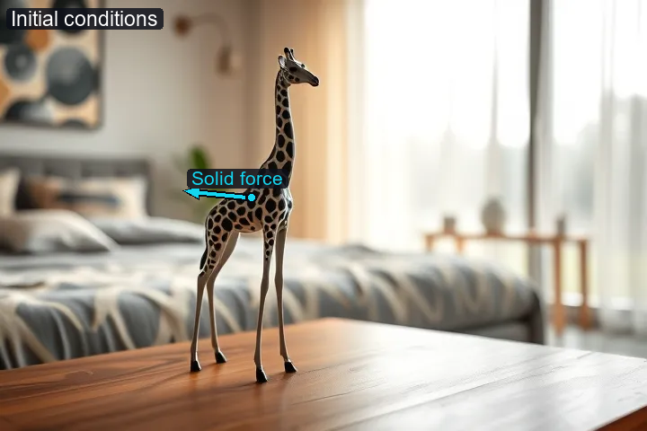 Projected solid force and/or gas initial velocity for Giraffe