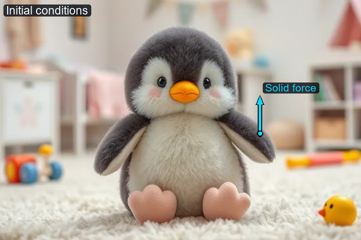 Projected solid force and/or gas initial velocity for Penguin